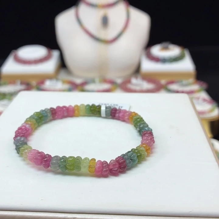 手链碧玺未镶嵌6mm±