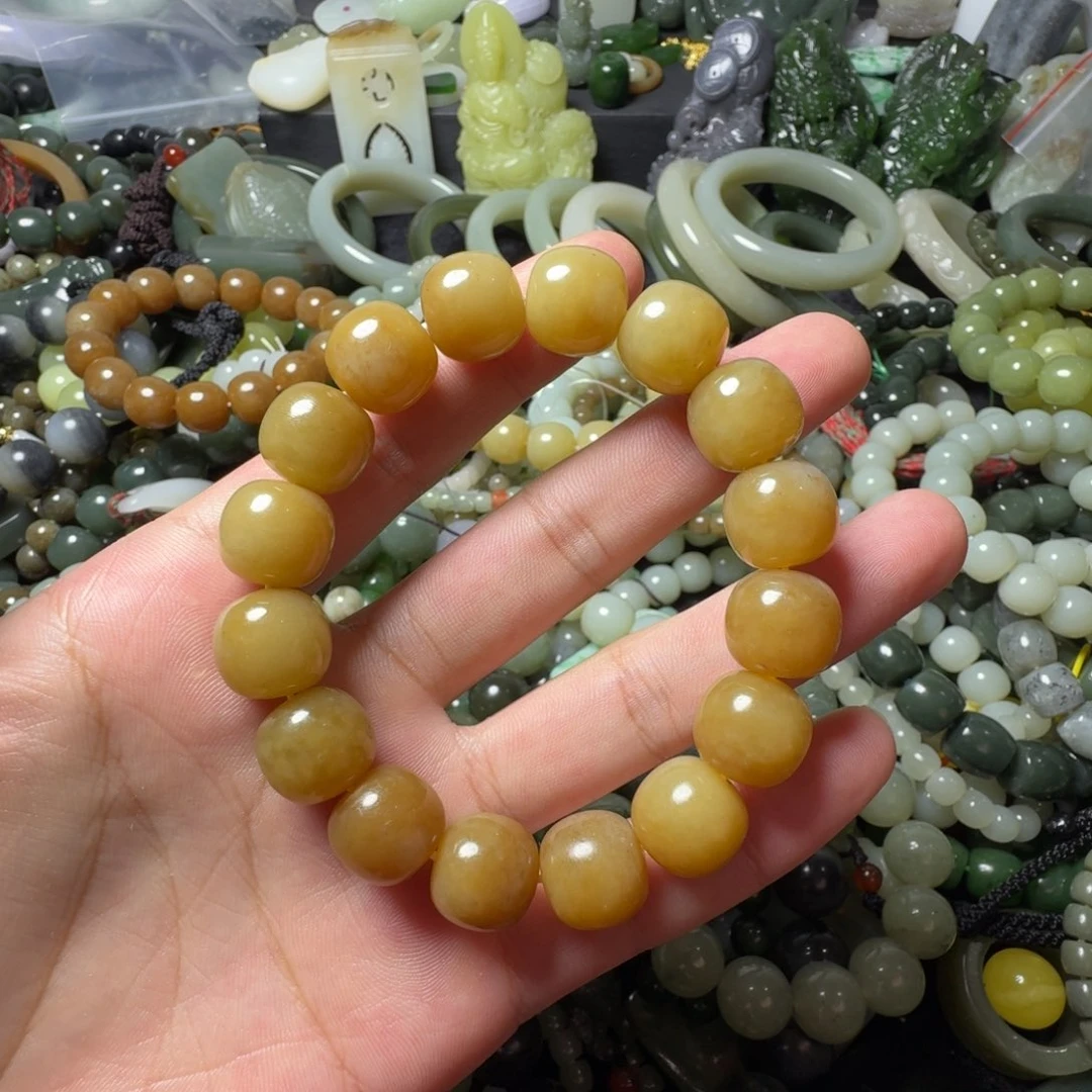 和田玉（黄玉）未镶嵌手串