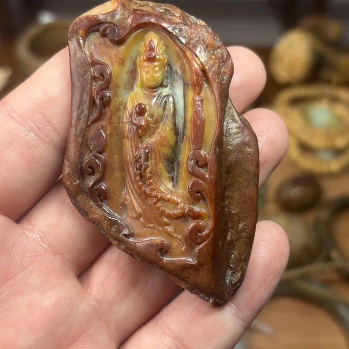 岫岩河磨玉（透闪石质玉）未镶嵌颈饰