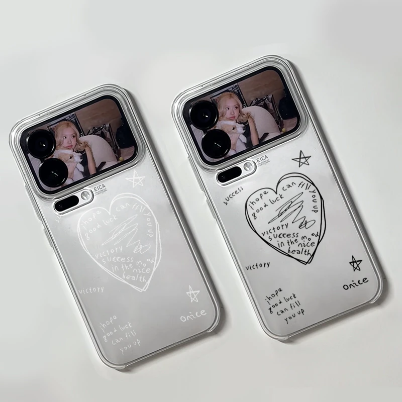 BANCA涂鸦素描爱心适用iPhone17/16手机壳苹果15华为vivo小米oppo