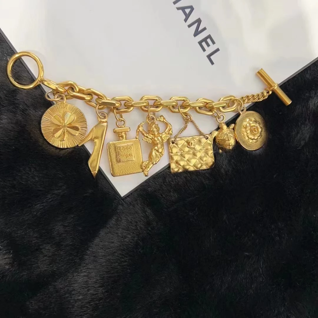 95新 Chanel/香奈儿 Chanel vintage香奈儿中古多元素手链