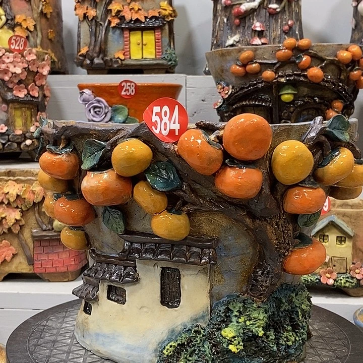 微瑕584 号陶然花器手工花盆