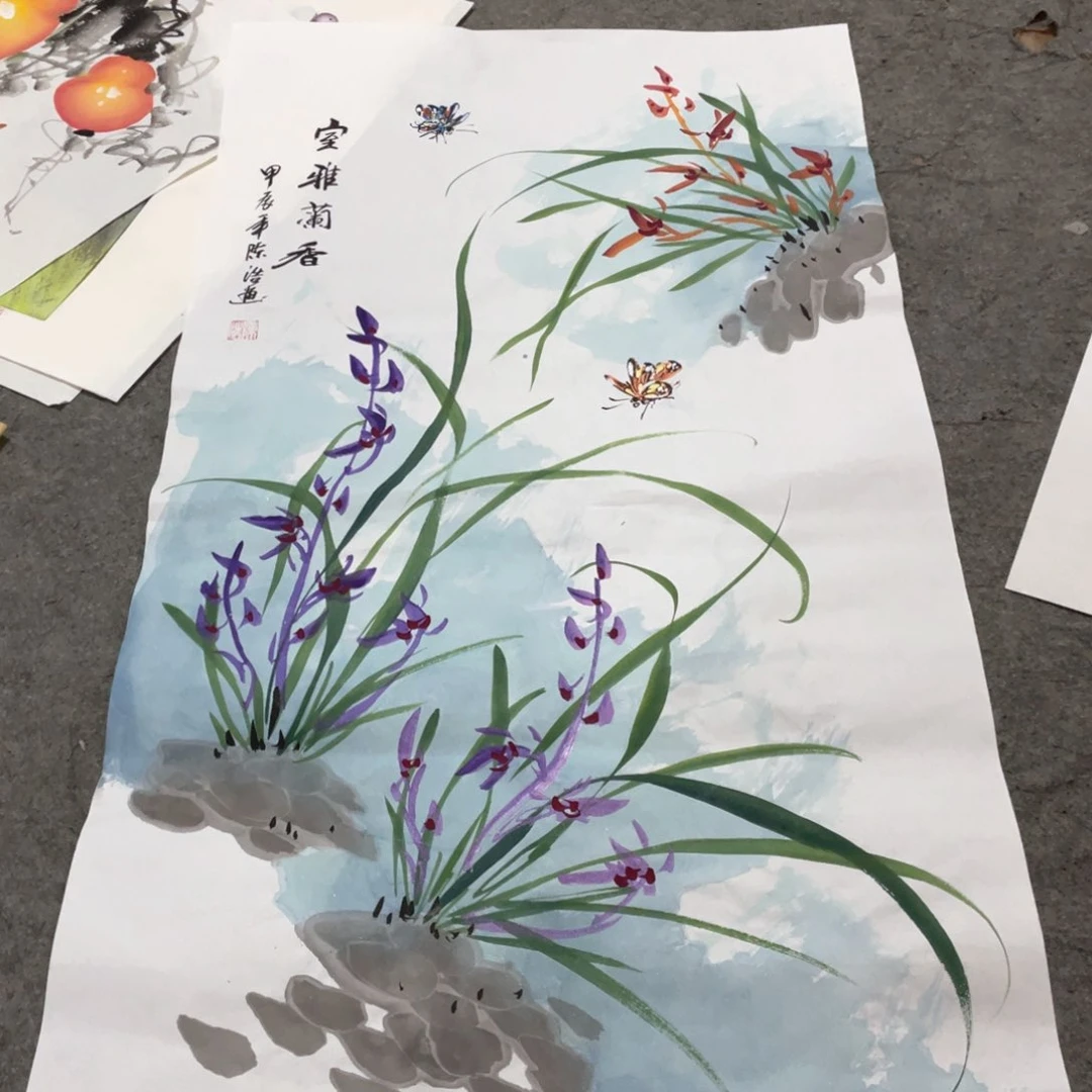 国画国画作品画心一张