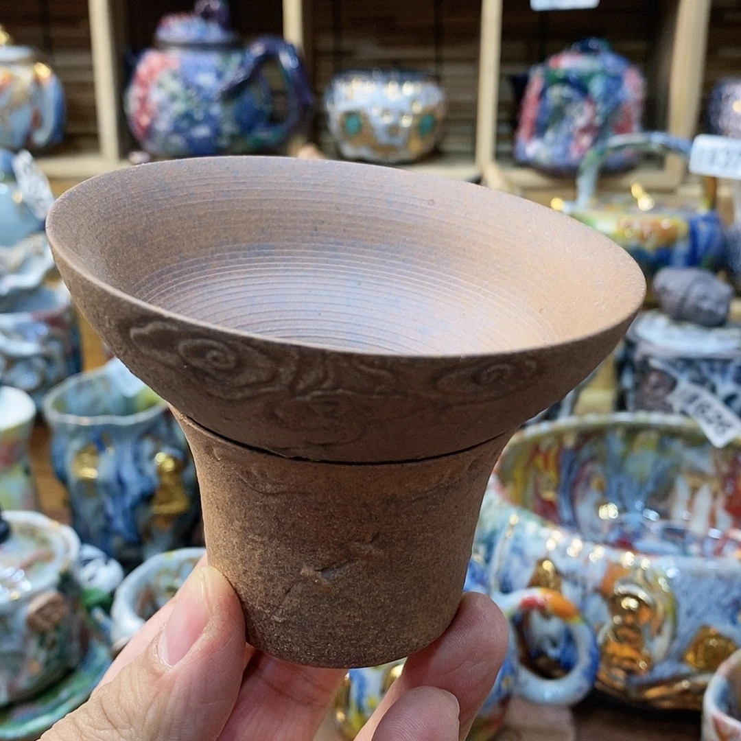 粗陶志野柴烧茶器