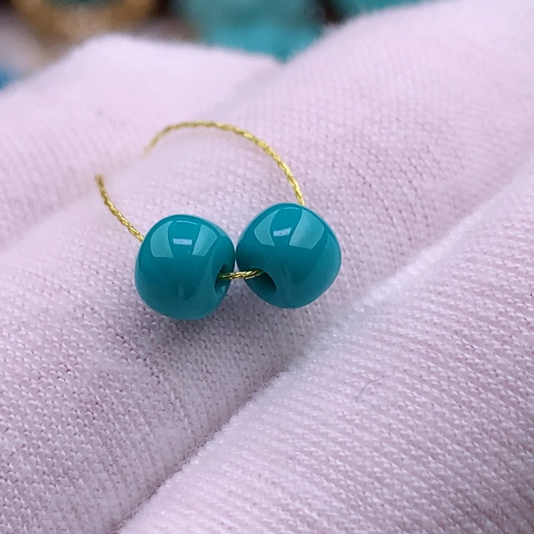 绿松石珠宝奇石未镶嵌5.7✖️4.6mm