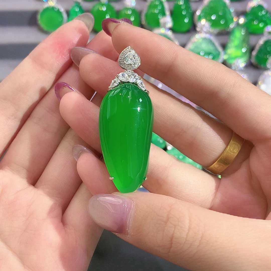 银S925镶嵌颈饰玛瑙/玉髓用****2