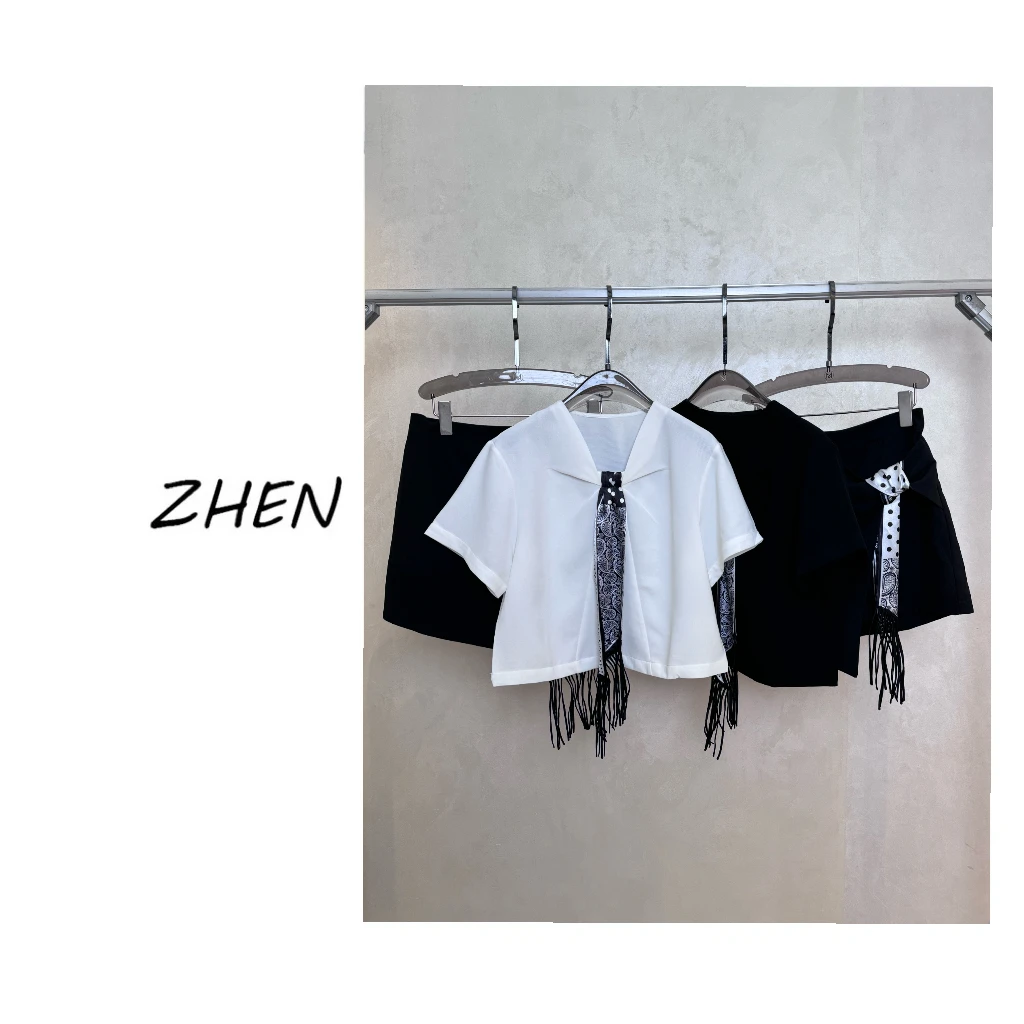 【ZHEN】25K00919 2025新款时尚气质修身显瘦设计师款时尚套装女