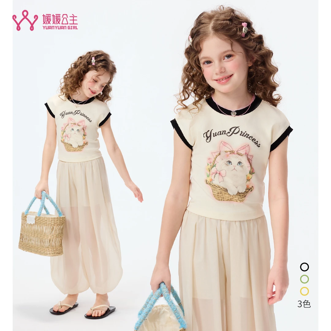 媛媛公主媛【T恤合集】2025夏季女中大童时尚百搭T恤15201V015