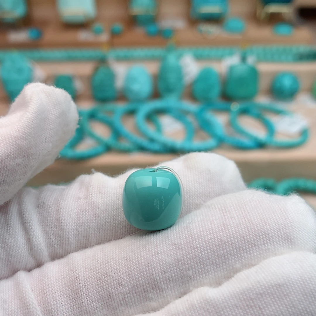 未镶嵌绿松石珠宝奇石12.5mm
