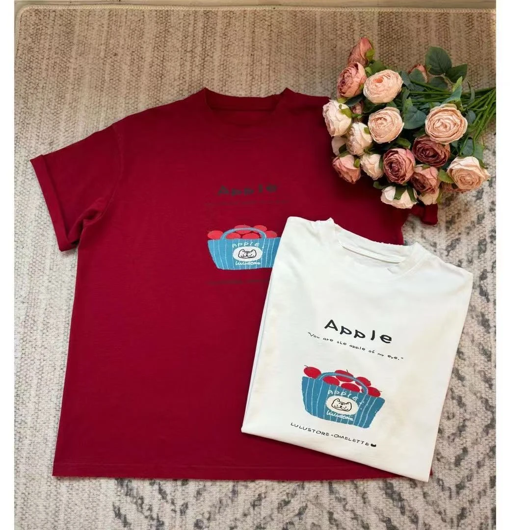 Meet春季定制版高品质苹果T恤