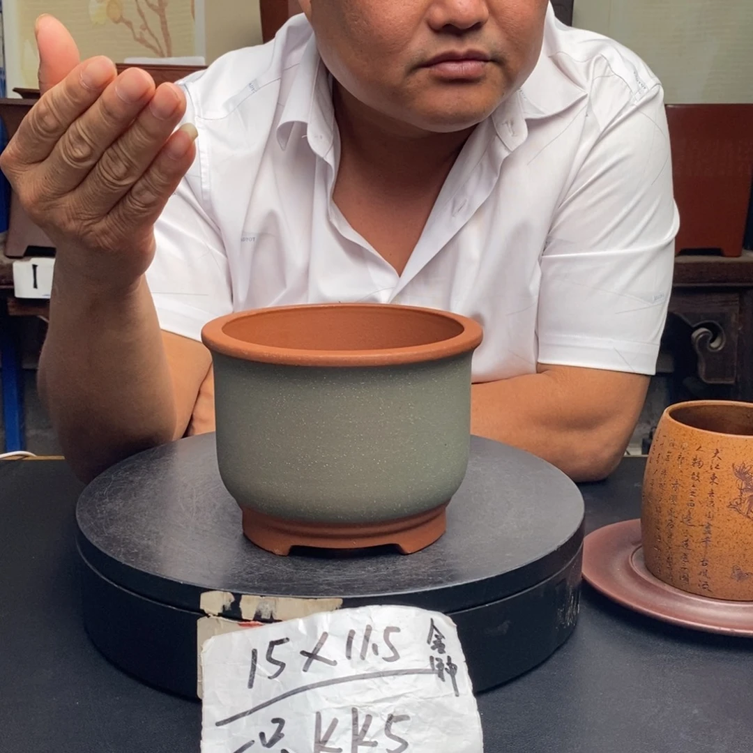 紫砂花盆货号一只KK5