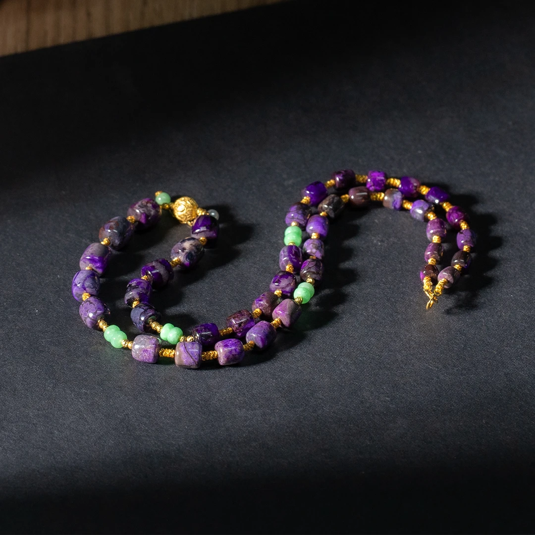 18k金DIY舒俱来小桶珠项链/45周长/4-7mm/多样性发一/C244