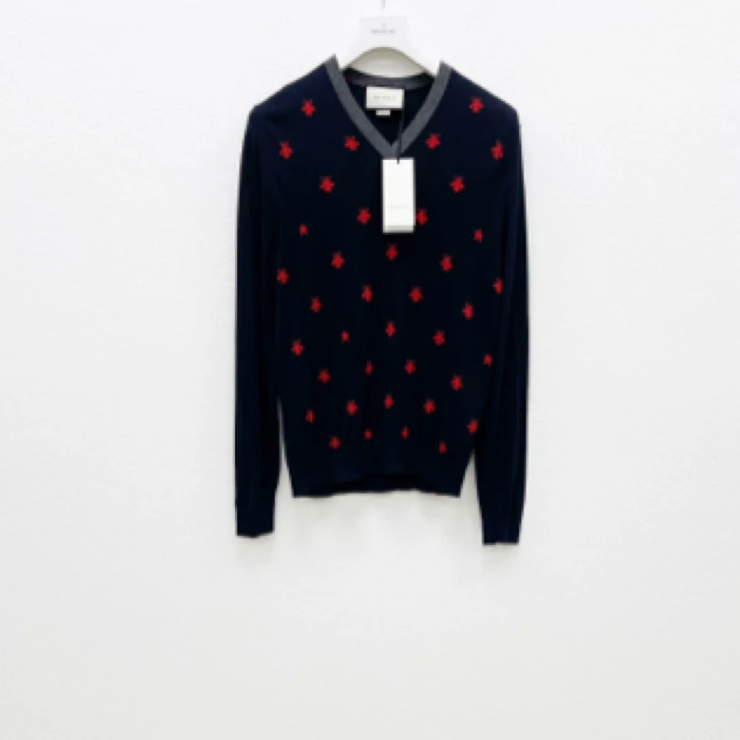 99新 GUCCI/古驰 小蜜蜂羊毛衫/M码/E00337