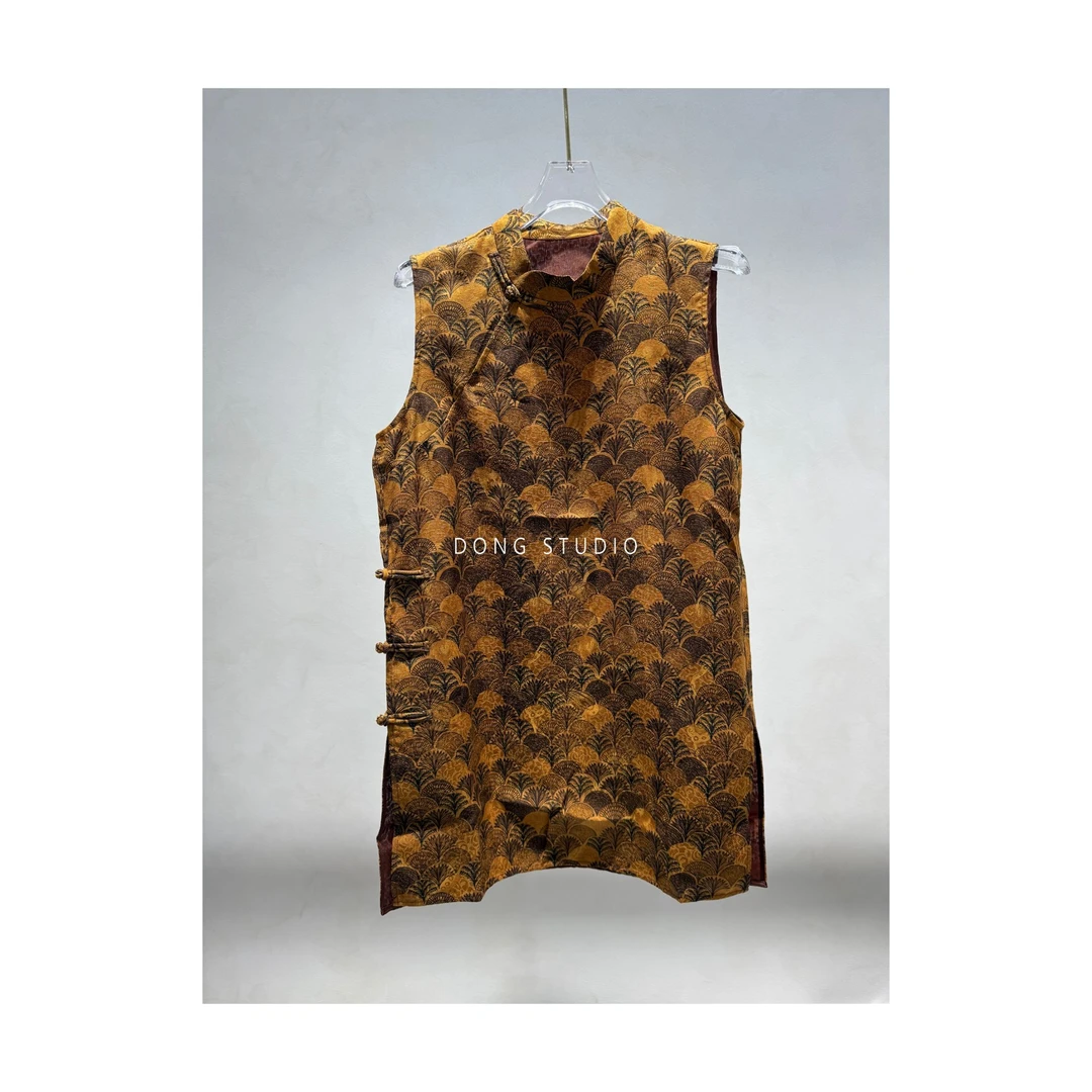 【红云纱花螺】新中式团扇纹T恤I6265