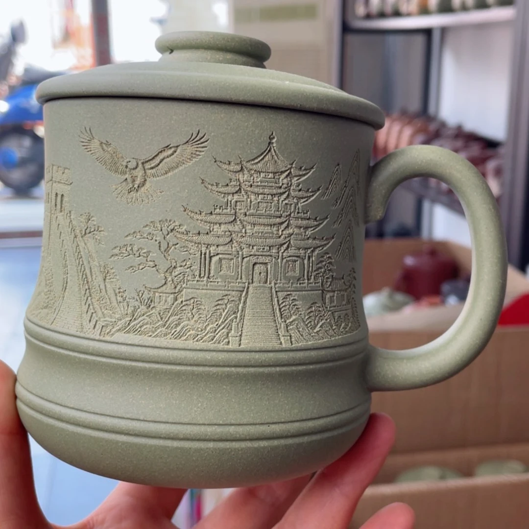 【闪购商品】茶杯紫砂宜兴原矿紫砂盖杯