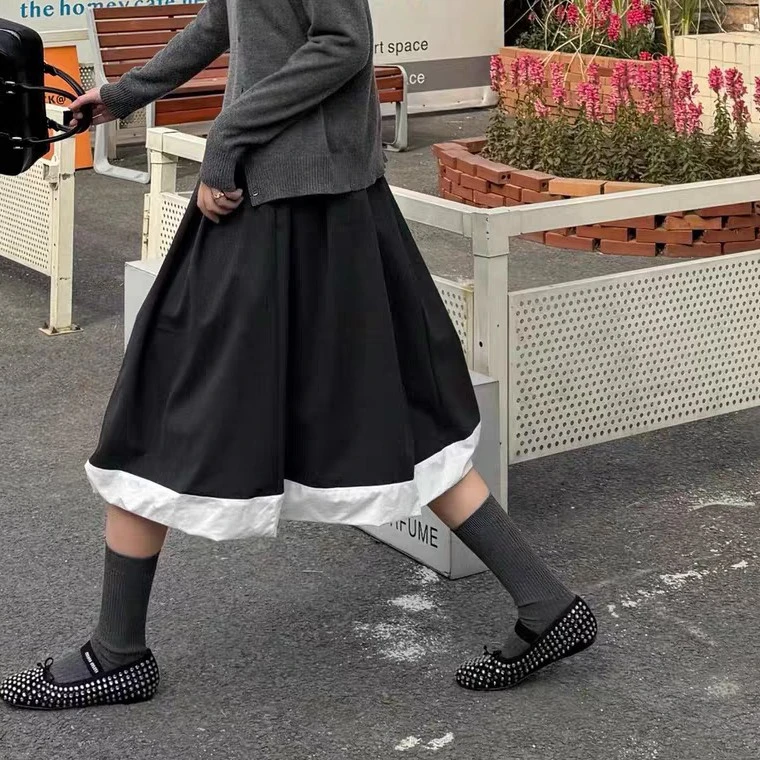 显瘦拼接夏季百搭半身裙8805