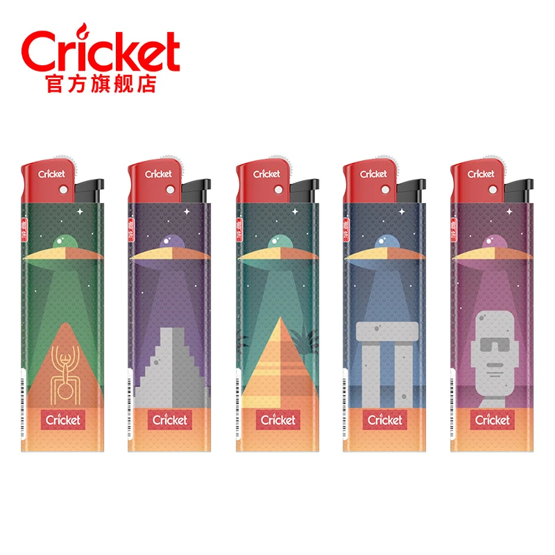 Cricket草蜢新款潮流一次性砂轮打火机创意可定制印刷广告