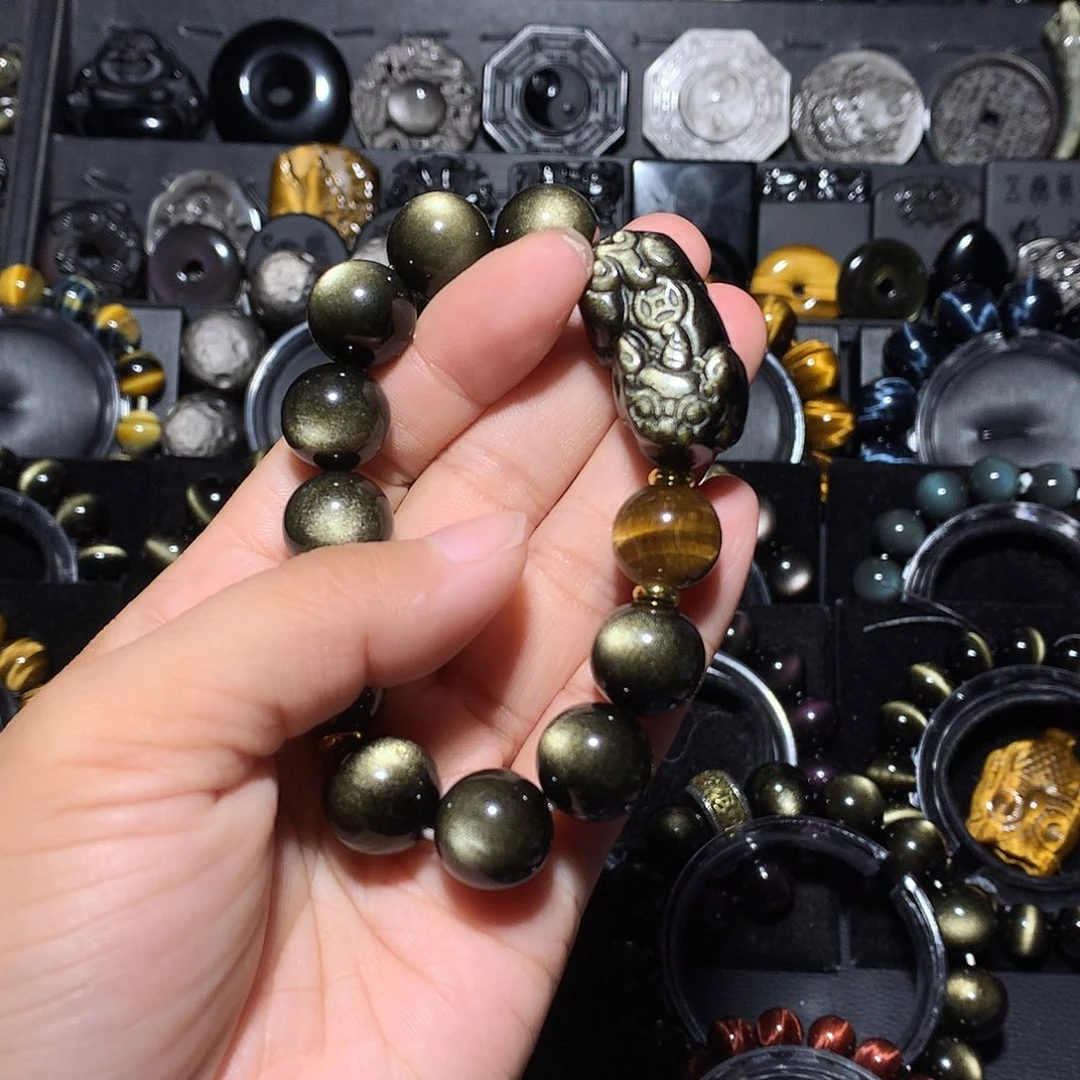 半***生黑曜岩未镶嵌珠宝奇石