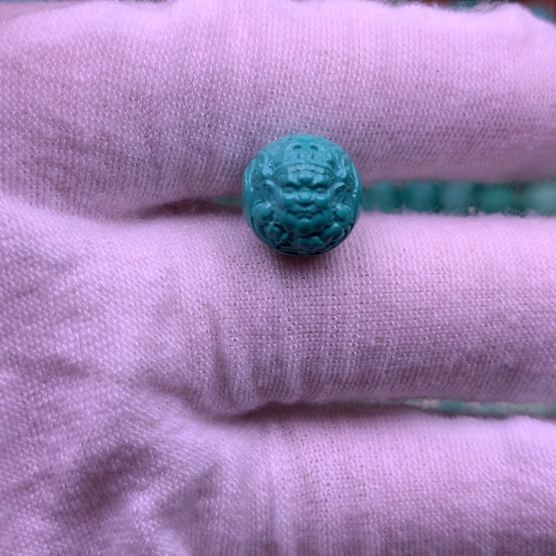 原生态散珠配珠黄财神卡11+