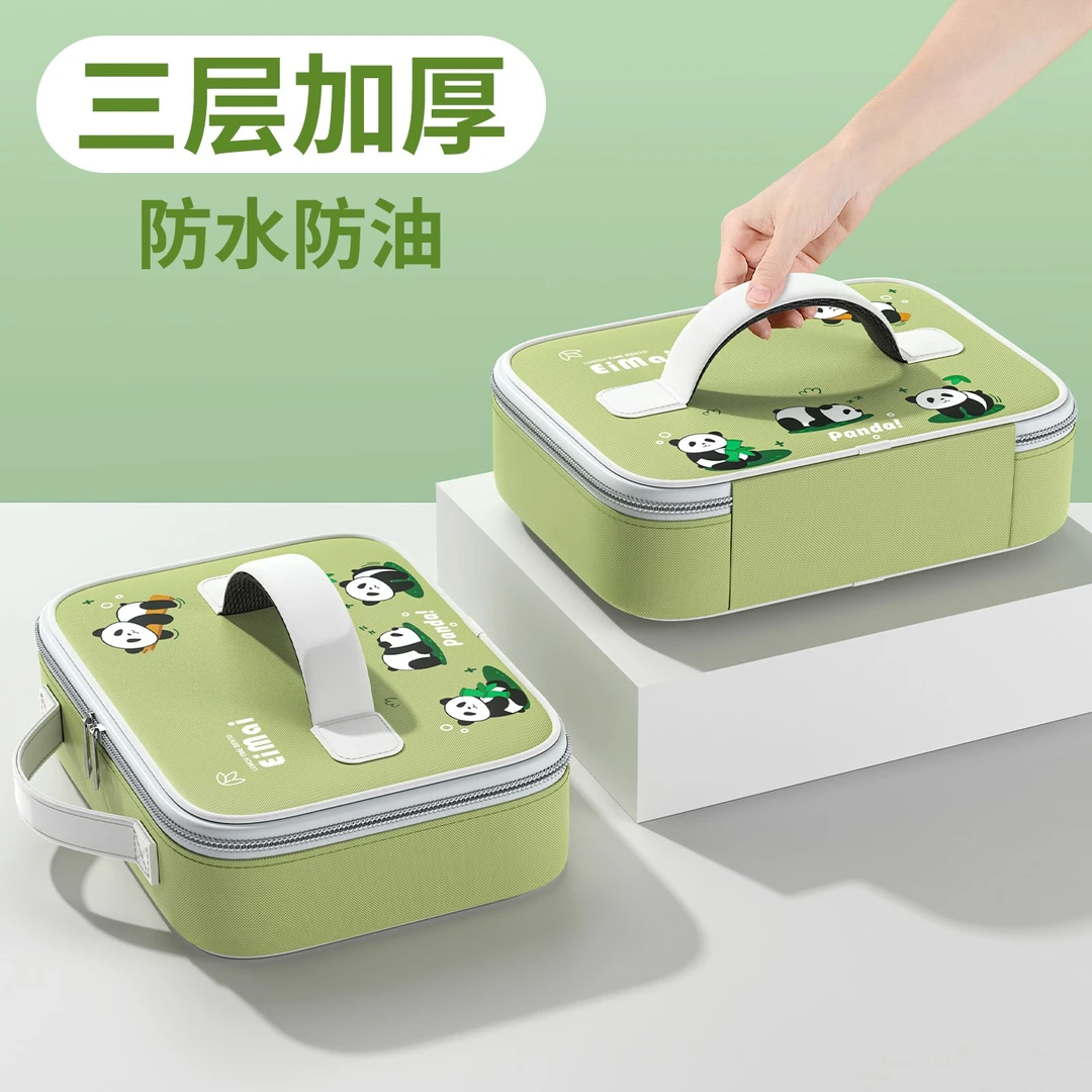 便当盒手提袋2025新款保温饭盒袋小学生专用餐盒袋加厚铝箔饭包莓