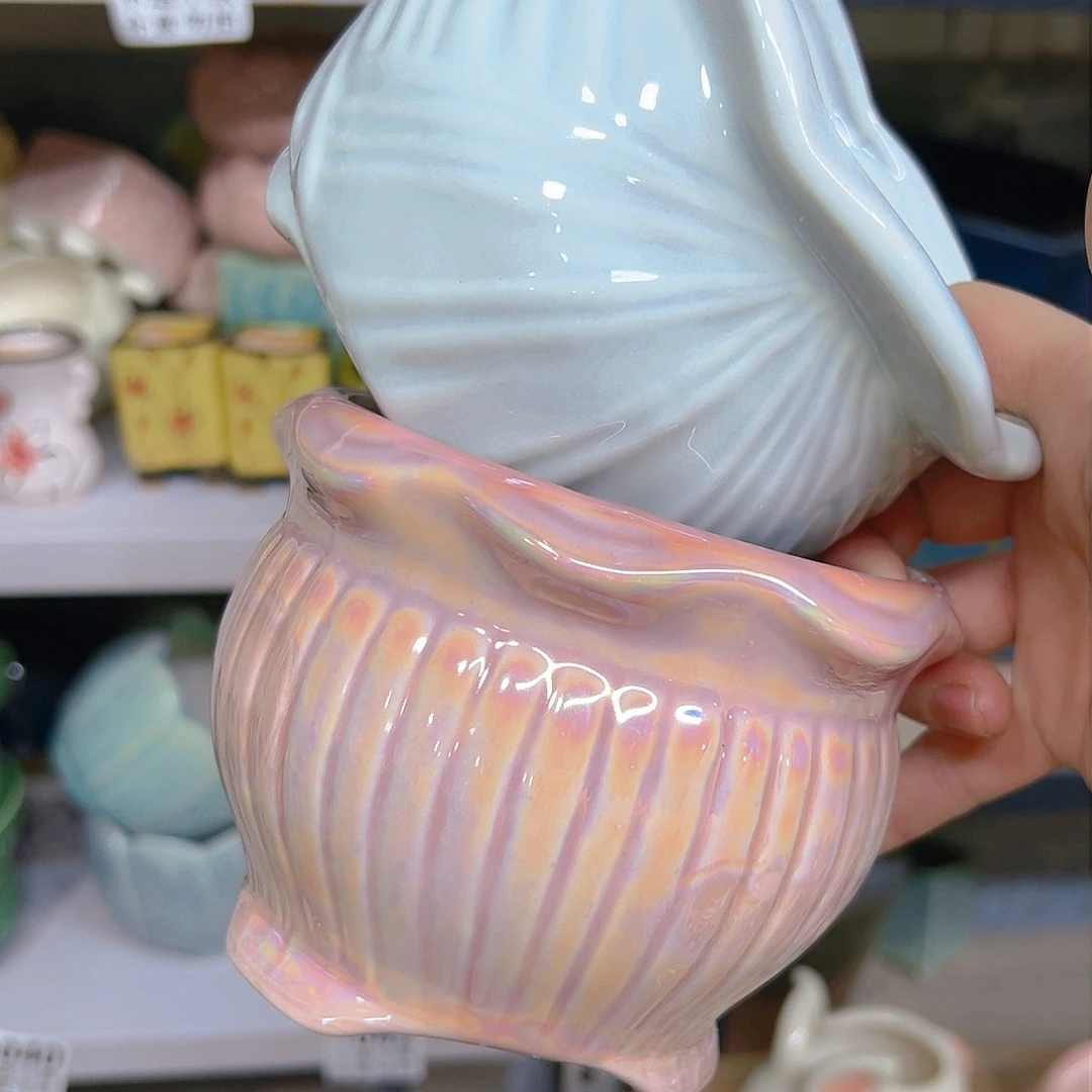 红陶陶瓷花盆当场满12包邮