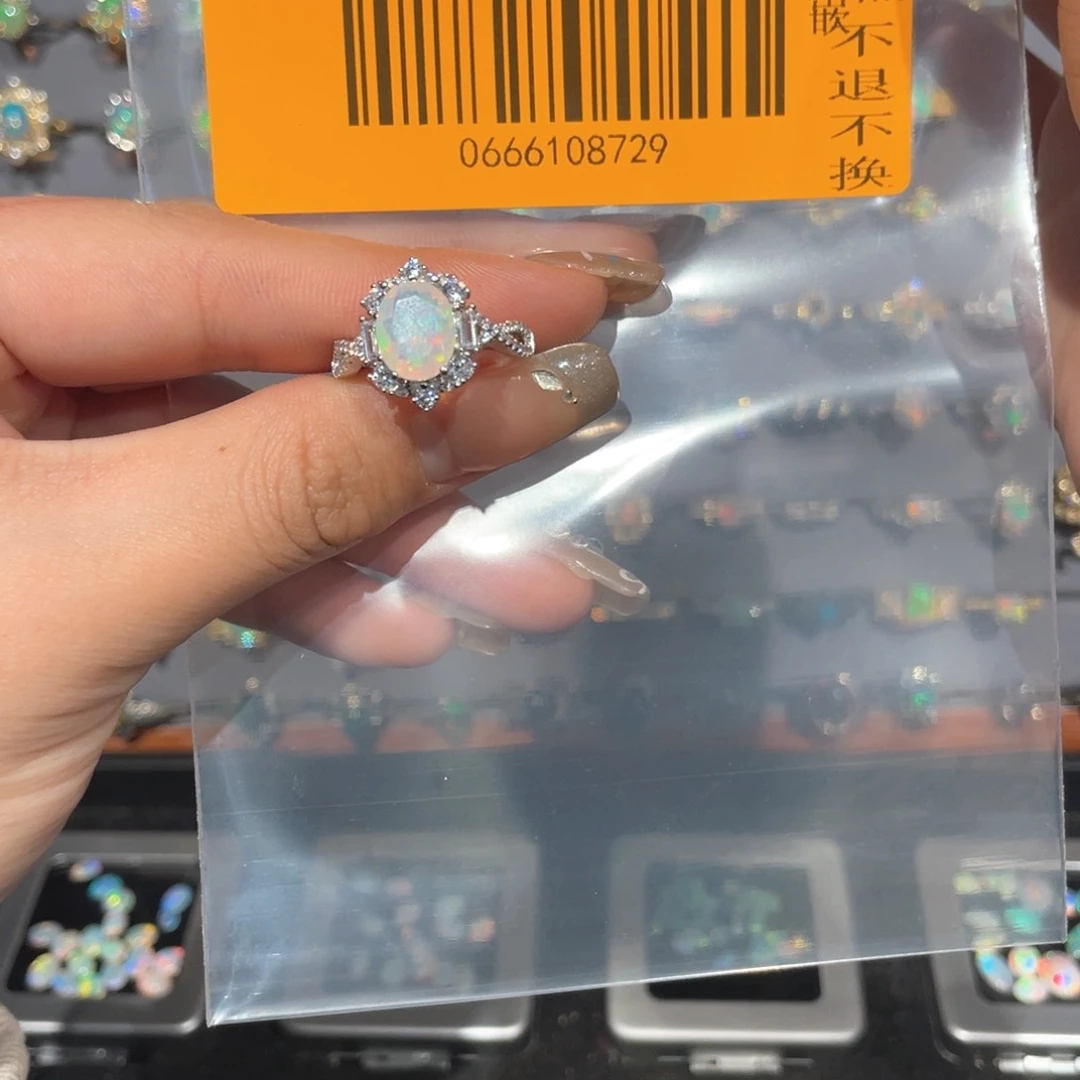 欧泊欧泊戒指银S925镶嵌久*