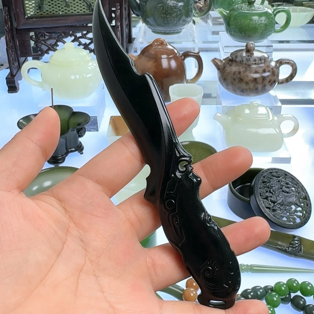 和田玉（青玉）未镶嵌挂件?****龙