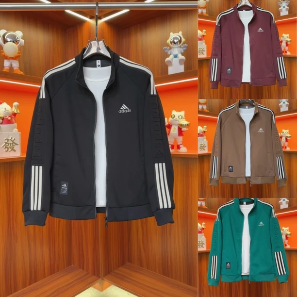 秋季新款百搭刺绣时尚潮流针织夹克