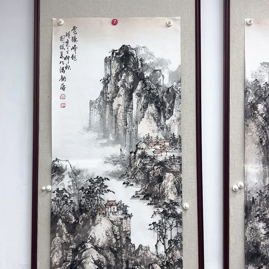 国画绘画作品多次参加全国