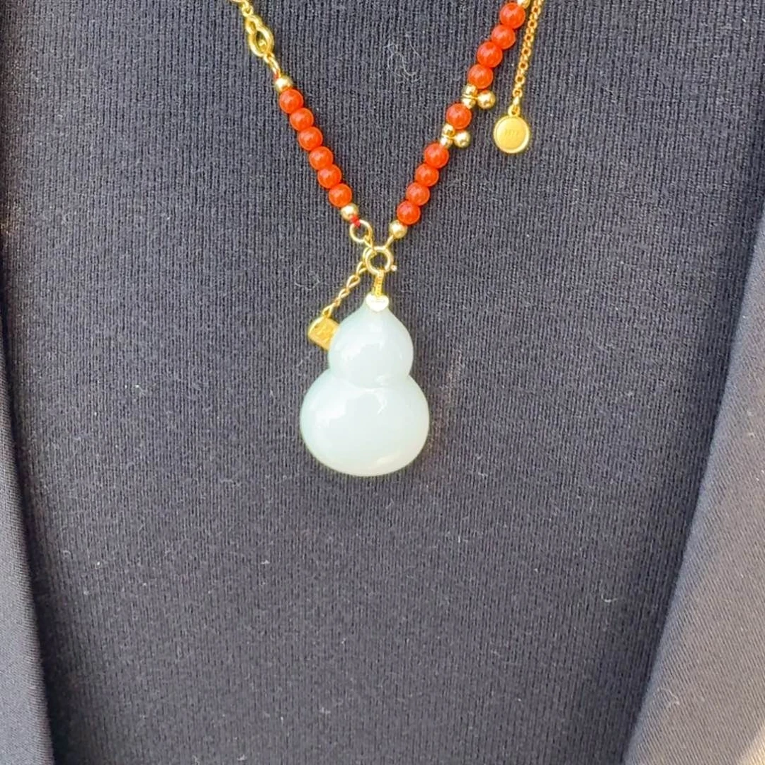 和田玉18K金镶嵌颈饰1128刘洋