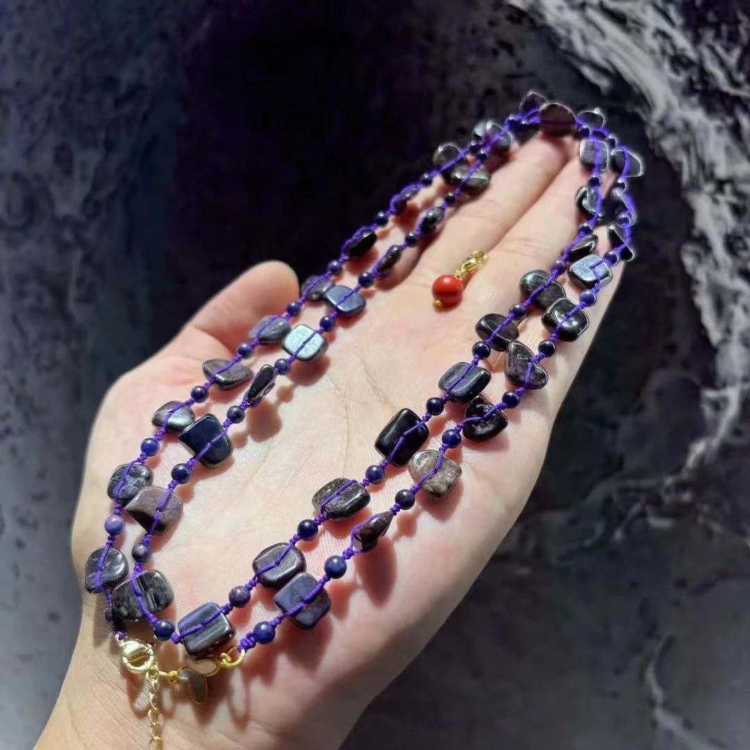 【皇后甄选】C091319 舒俱来紫皮原石腰链-多样性发其一