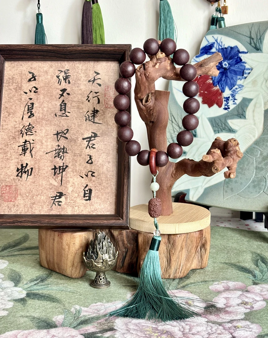 【庄周梦蝶薰衣草香】十八子手持 古法纯手工 解压 合香珠 香珠手串