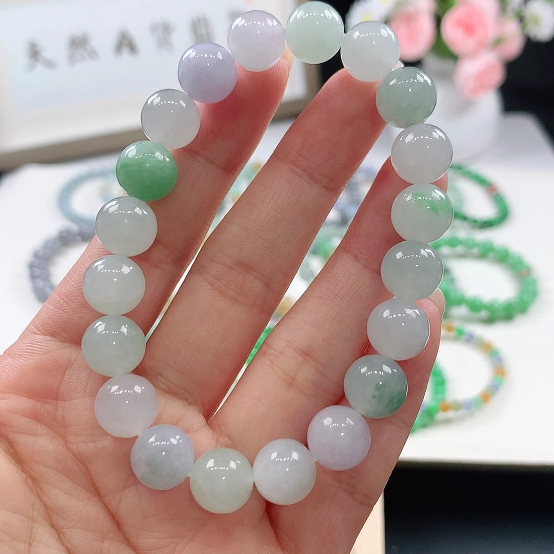 翡翠未镶嵌手链手链10mm