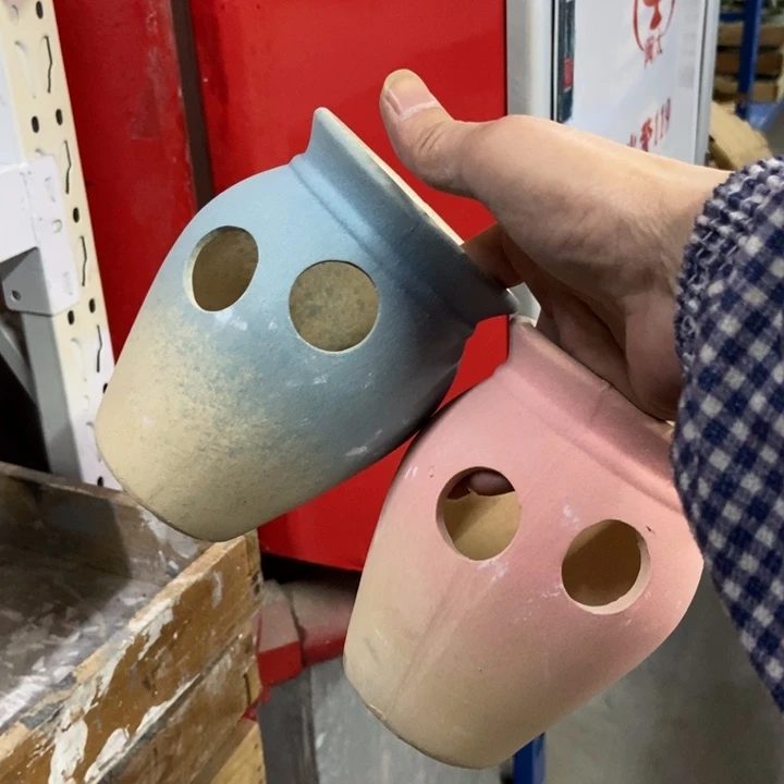 陶瓷花盆单场满9.9发10*14蓝粉