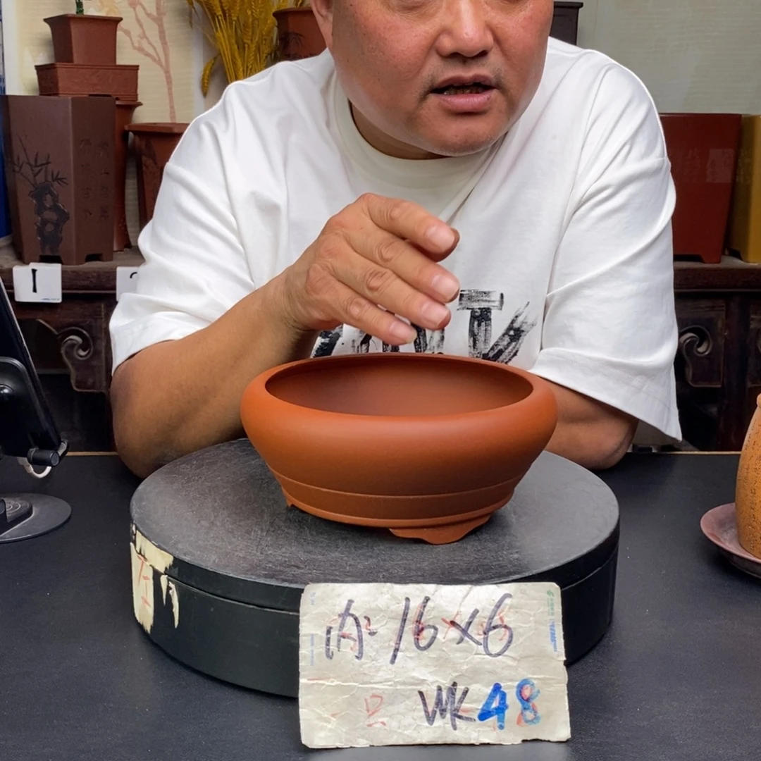 紫砂花盆货号一只WK48