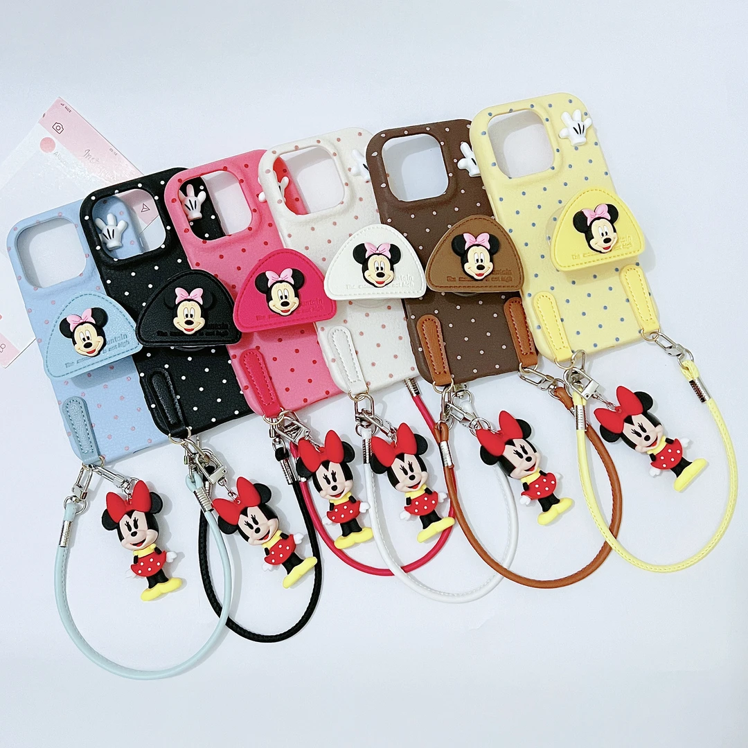 米妮支架挂件适用苹果16Promax手机壳华为荣耀300/OPPO/vivo/小米