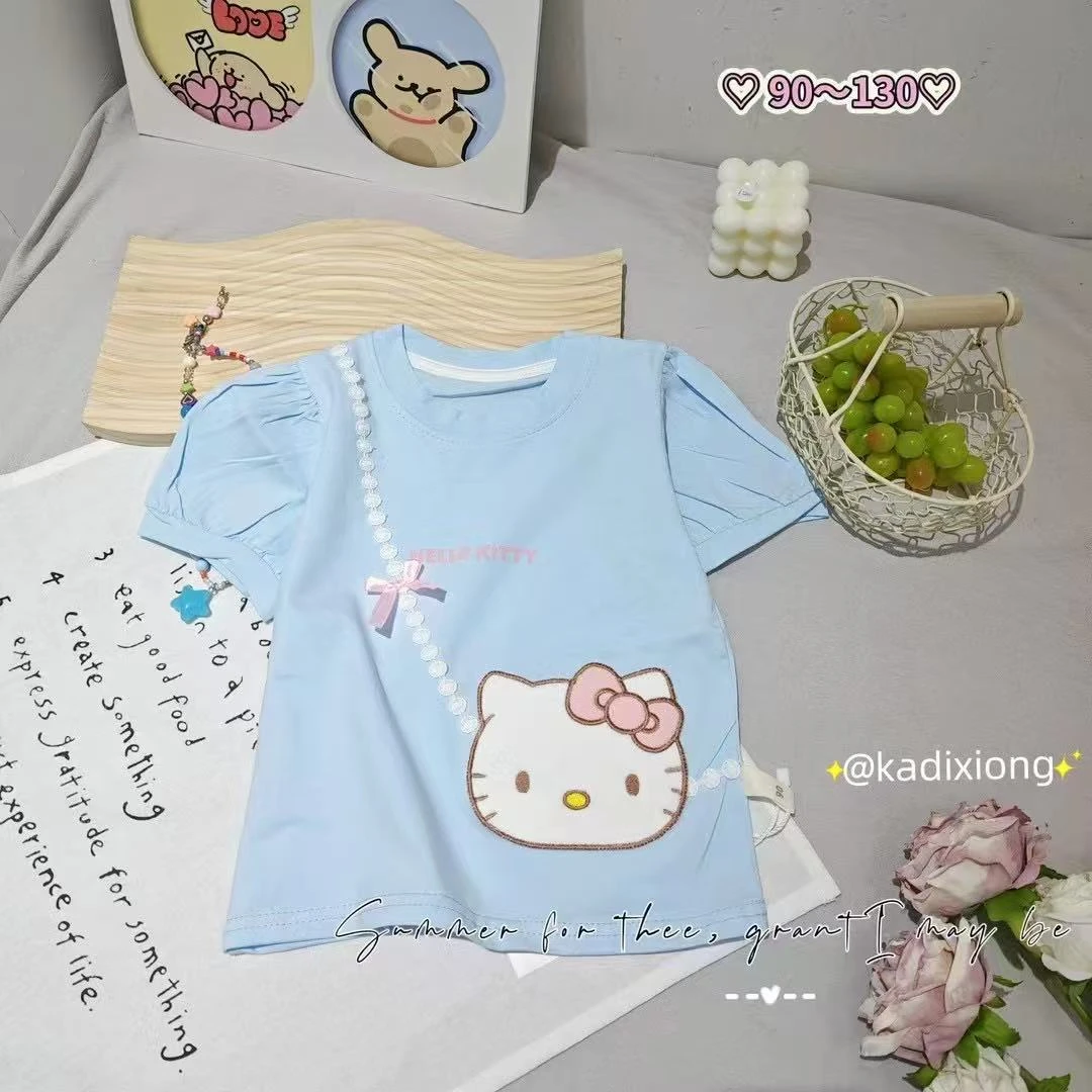 女童夏季短袖T恤新款卡通上衣