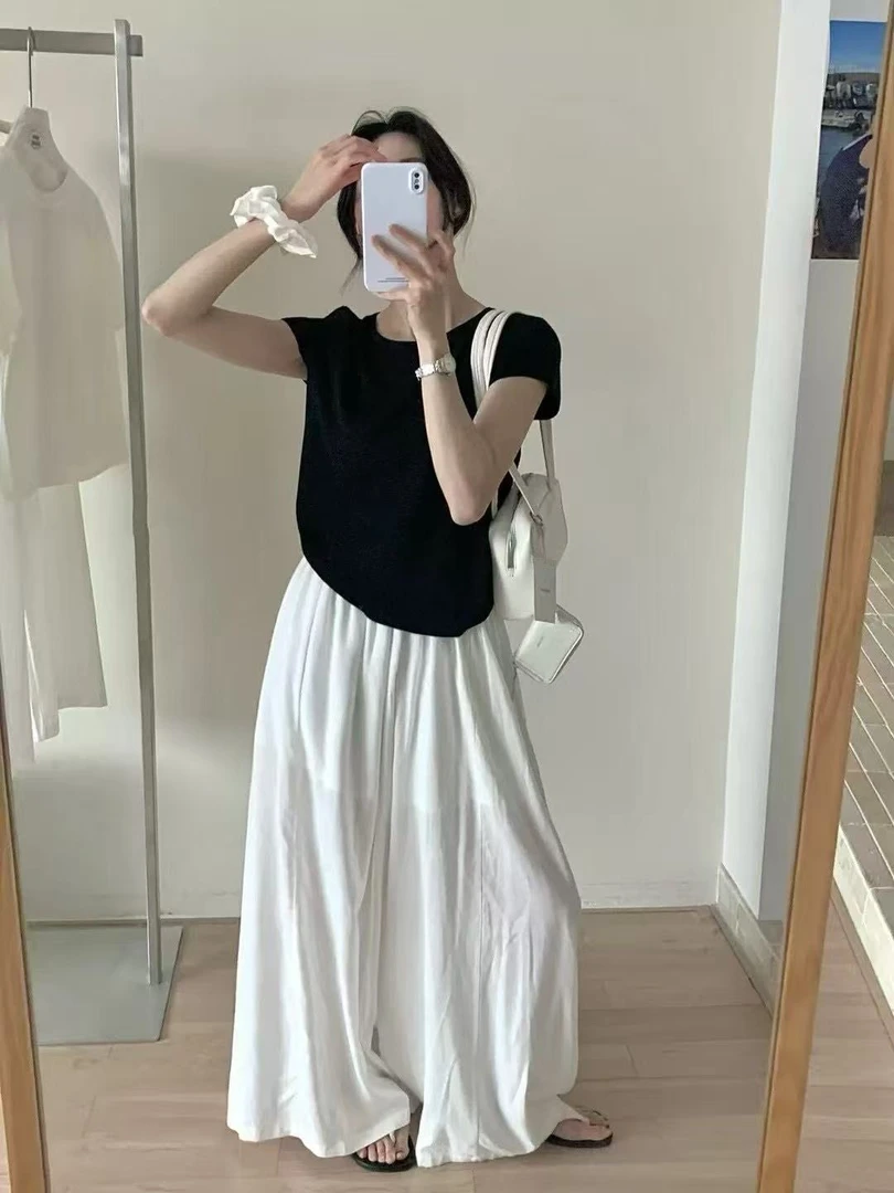 白白96039#发圈棉麻裤裙