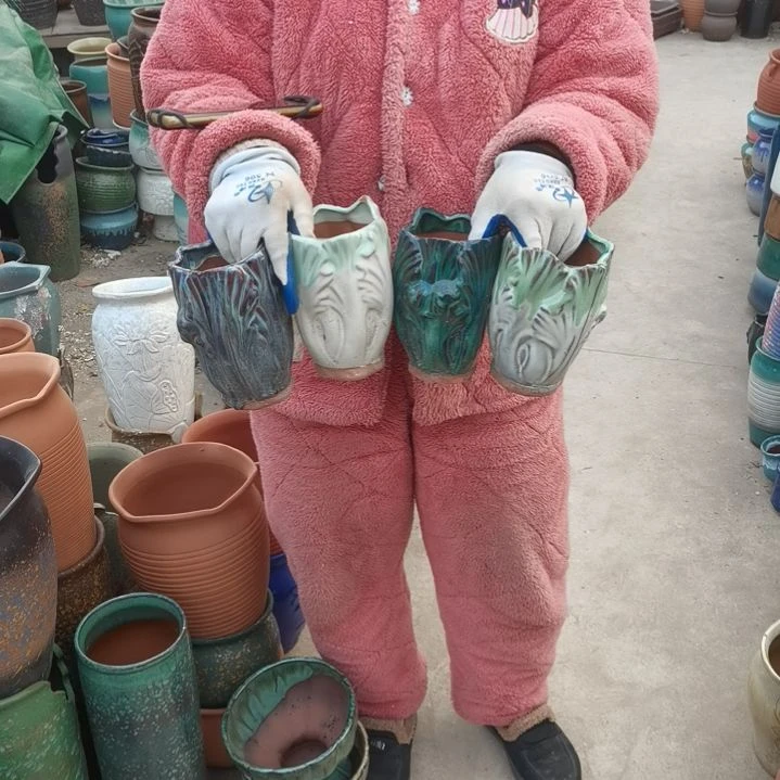 红陶口9高15瑕疵颜随机四个