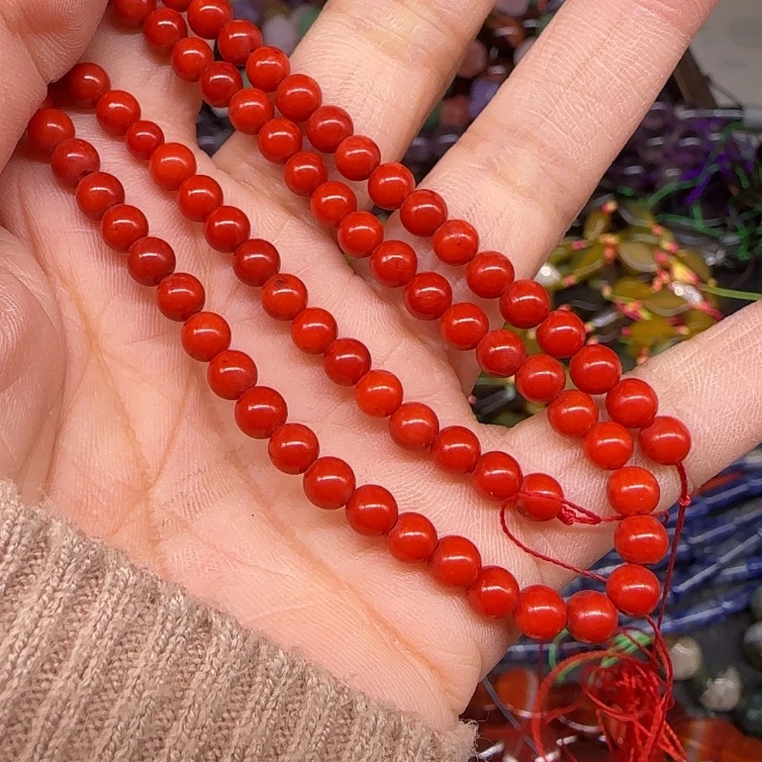 玛瑙/玉髓合金珠宝半成品4mm一条