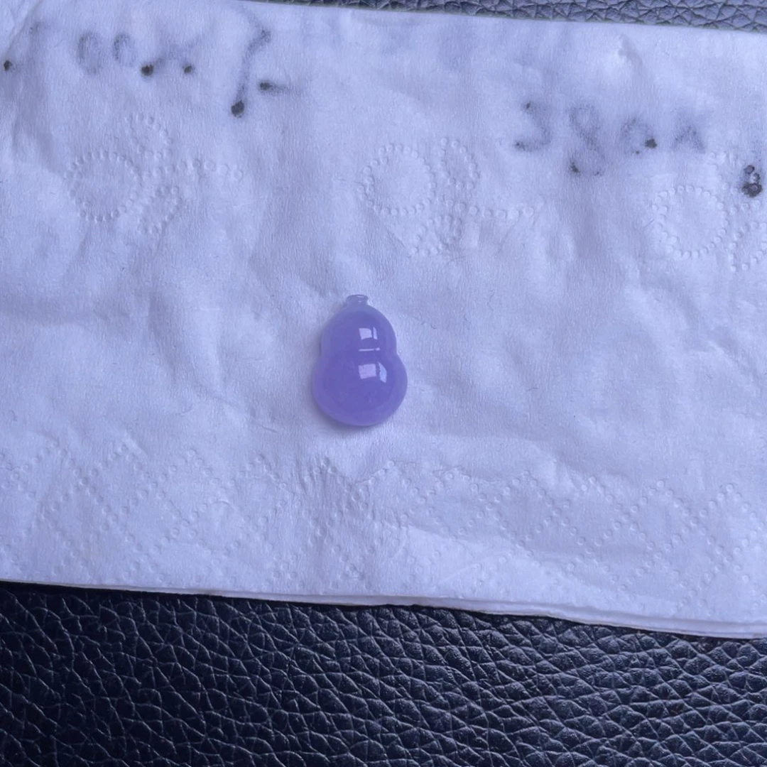 家***问定制翡翠未镶嵌紫葫芦包扣头