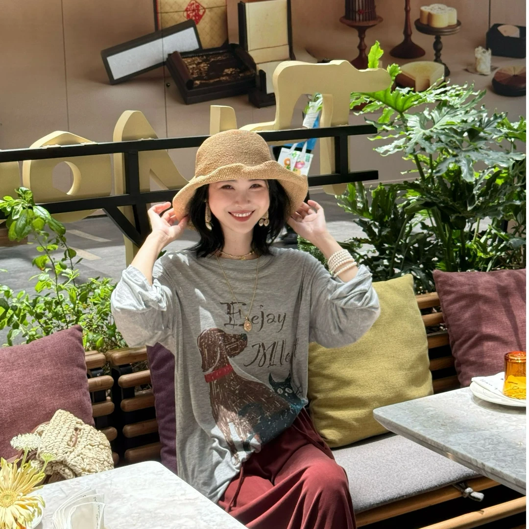 【冰凉T】蓝精天丝长袖T恤防晒慵懒风卡通动漫印花显瘦上衣