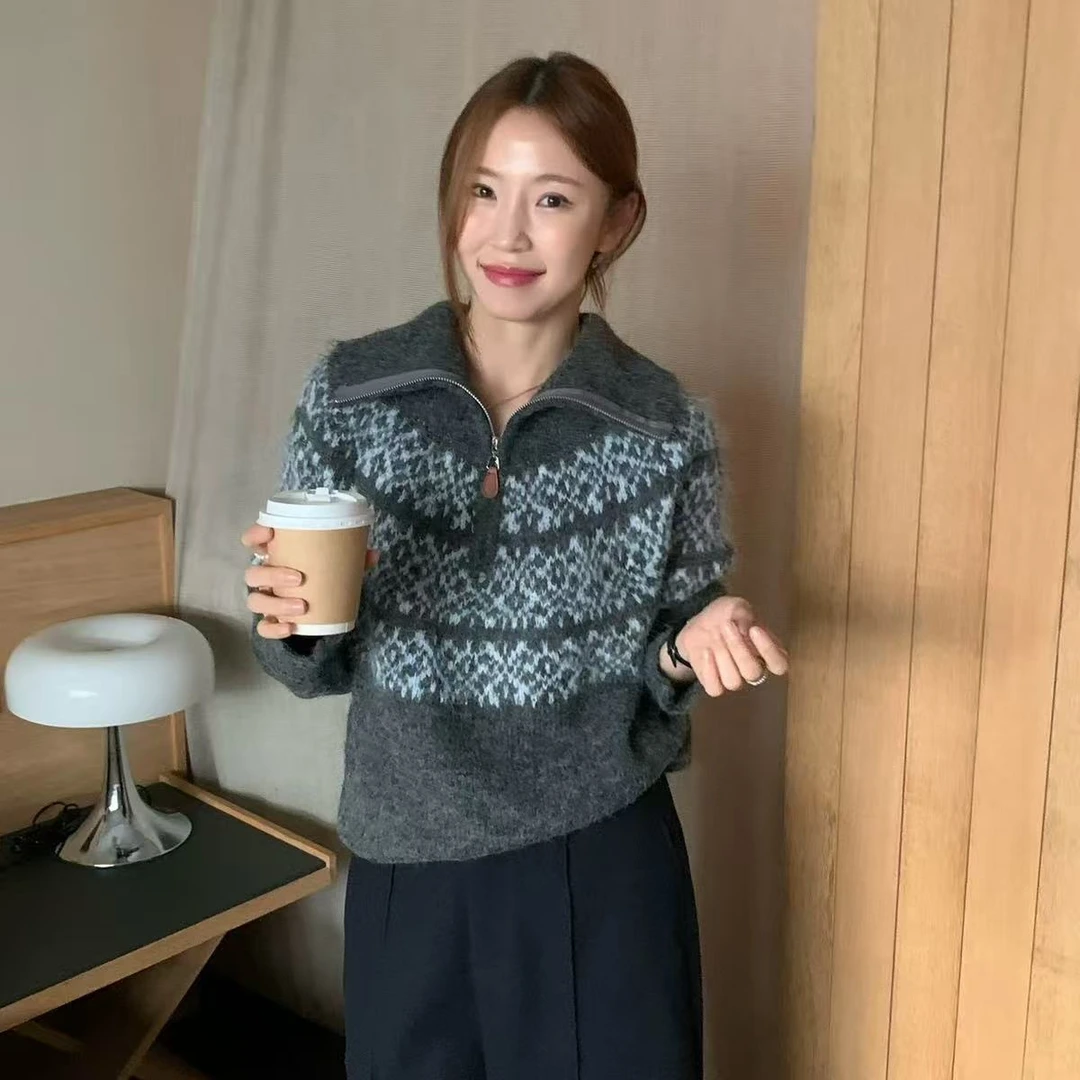 （合辑链接）001-100针织衫毛针织衫女针织厚款慵懒风（20）