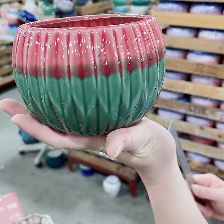 有孔，凑10元包邮陶瓷花盆发货！