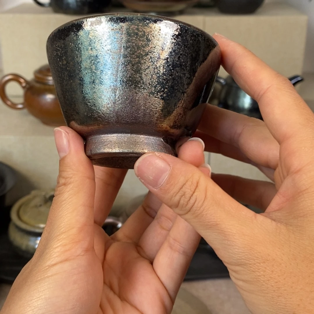 建水紫陶柴烧主人杯