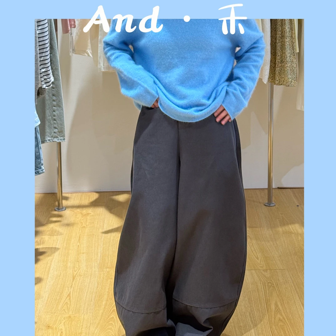 极简弯刀裤显瘦不挑腿型