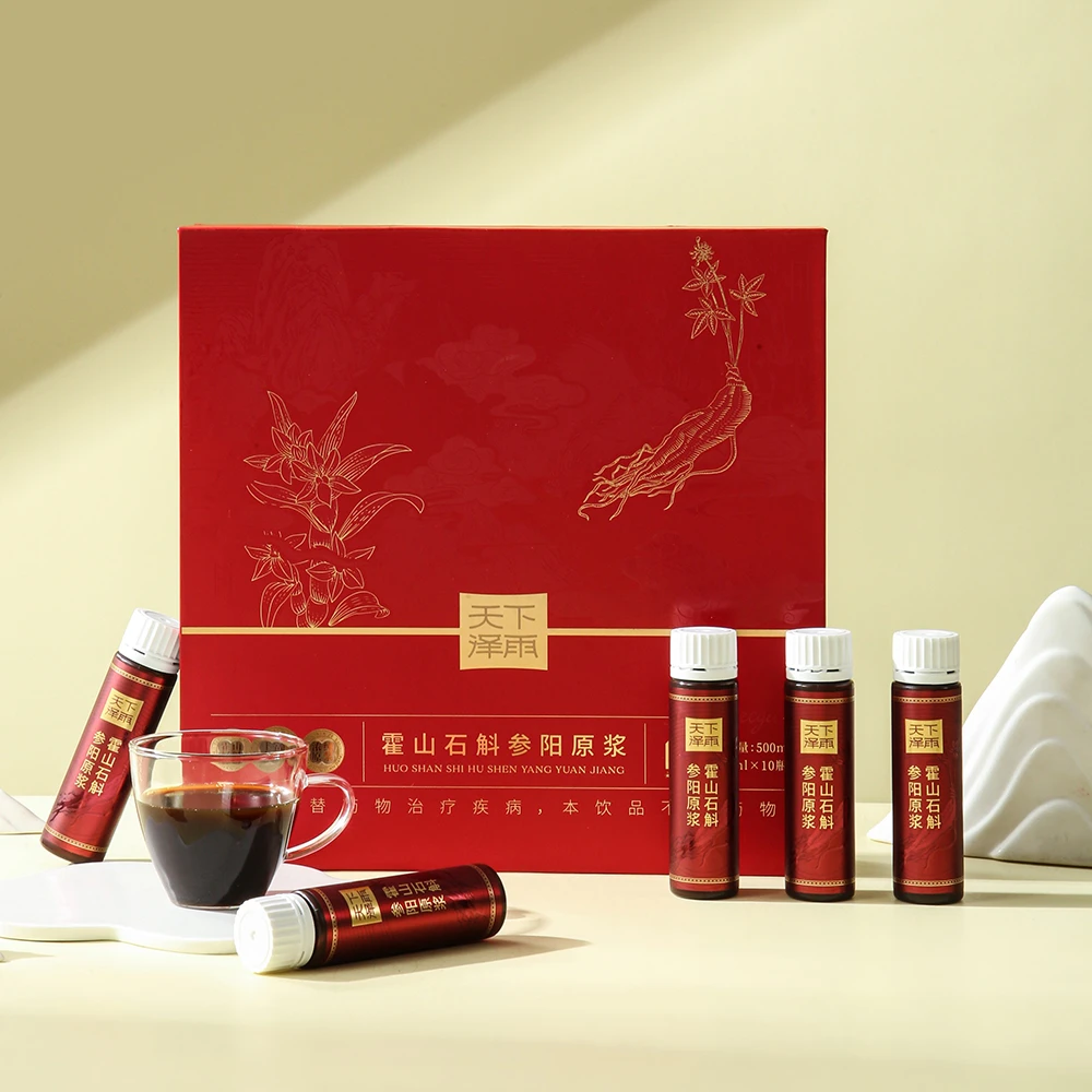 天下泽雨正宗霍山石斛参阳原浆礼盒装500ml滋补体虚