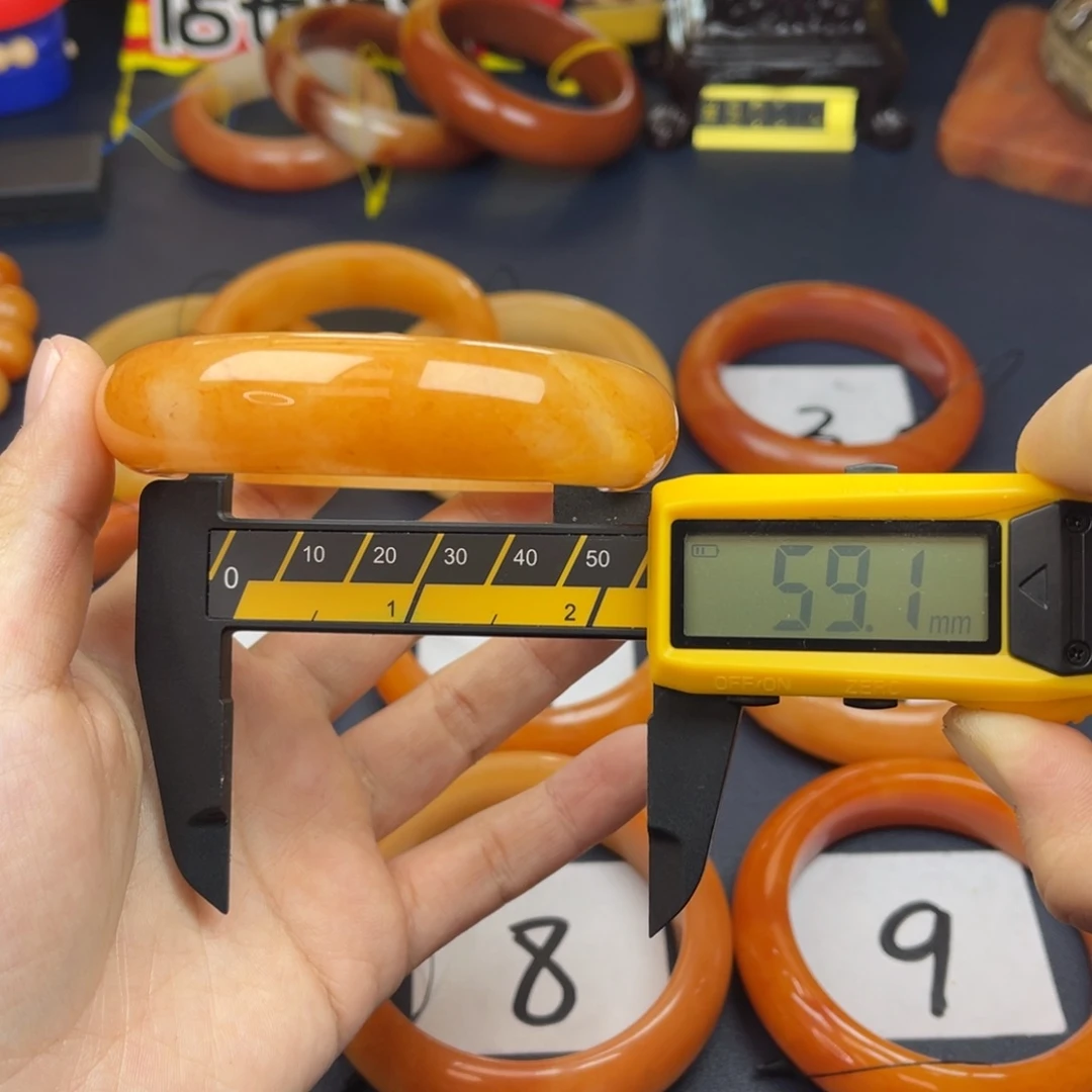 合金石英质玉（黄龙玉）手镯17号59.1圈