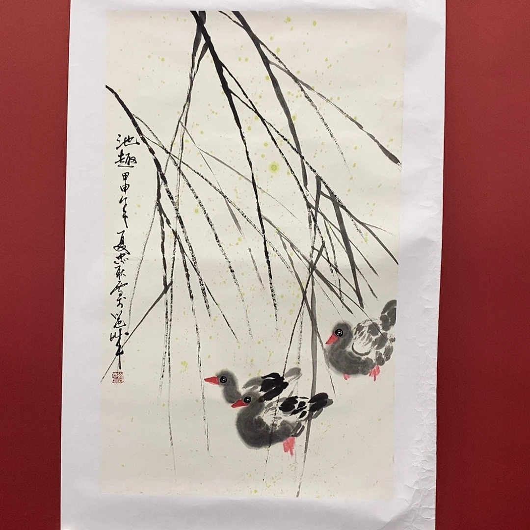 国画黄忠耿三尺100*50精品佳作