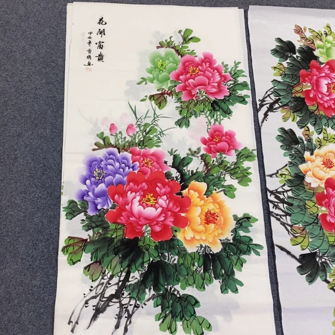 国画尺寸140✖️70四尺纯手绘